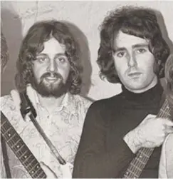  ??  ?? 2 Pat Fairley, right, with Junior Campbell in 1969; the original Marmalade line-up that same year – from left, Fairley, Alan Whitehead, Campbell, Dean Ford and Graham Knight