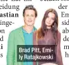  ?? ?? Brad Pitt, Emily Ratajkowsk­i