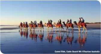  ??  ?? Camel Ride, Cable Beach WA ©Tourism Australia