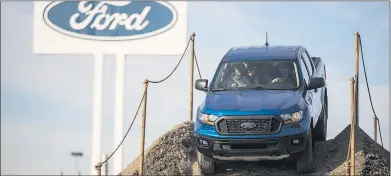  ??  ?? HIGH HOPES: True-blue Ford Ranger carries high hopes for the Blue Oval in Detroit.