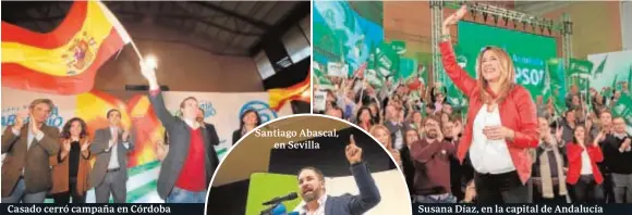  ??  ?? Casado cerró campaña en Córdoba Susana Díaz, en la capital de Andalucía