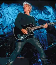  ?? (Lior Keter) ?? JON BON JOVI, frontman of Bon Jovi, performs at Tel Aviv’s Park Hayarkon in 2015.