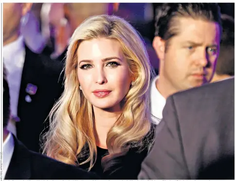  ??  ?? Ivanka Trump, the US president’s daughter and senior White House adviser, attends a reception held at the Israeli Ministry of Foreign Affairs in Jerusalem yesterday