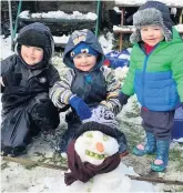  ??  ?? ●● Harry, Jacob and Isaac Greenwood, of Newchurch