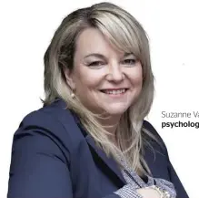  ??  ?? Suzanne Vallières, psychologu­e