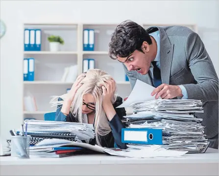  ?? DREAMSTIME ?? Does your boss leave everything to the last minute then load you up with work? Here’s some tips for handling the situation.