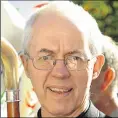  ??  ?? Archbishop of Canterbury, the Most Rev Justin Welby