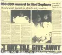  ??  ?? FLASHBACK: How the Cape Argus reported the kidnapping in 1997.