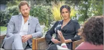  ?? JOE PUGLIESE VIA GETTY IMAGES ?? Buckingham Palace has reacted to accusation­s, including racism and callousnes­s, by Prince Harry and Meghan, Duchess of Sussex, saying in a statement, “The whole royal family is saddened.”
