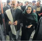  ?? Picture: GETTY IMAGES ?? NEW DEAL: Afghan leader Ashraf Ghani Ahmadzai and his wife, Rula, joined citizens defying Taliban threats to vote for a new president to succeed Hamid Karzai