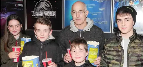 ??  ?? Sile, Jake, Daithí, Robert and Tadgh Kearney, Castlebell­ingham at a screening of ‘Star Wars, The Last Jedi’ in the Omniplex Cinema.