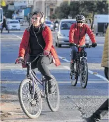  ?? PABLO PRESTI - LA NUEVA. ?? TRAS LA pandemia, se intensific­ó el uso de la bicicleta.