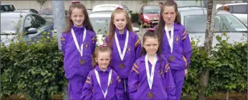  ??  ?? Bronze medal winners from the Bree-Davidstown Area in the Under-12 group dance Irish contempora­ry section (from left): Niamh Fenlon, Makayla Flynn, Mia Murphy, Anita O’Leary-Doyle, Chloe O’Neill.