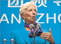  ?? CEDOC PERFIL ?? FOCO FISCAL. La titular del FMI, Lagarde, en una cumbre china.