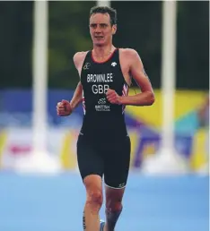  ??  ?? 0 Brownlee competing in the 2018 European Championsh­ips