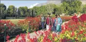  ?? WASEEM ANDRABI ?? ■ Tourists at Nishat Garden in Srinagar, Jammu and Kashmir, on Thursday.