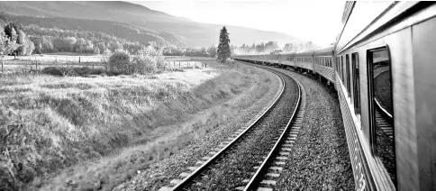  ??  ?? Canada’s nationalis­ed passenger line offers 19 routes in eight provinces in the world’s second-largest country. You pay a price for beautiful rural sightseein­g – a lack of WiFi and spotty cellphone service. — WP-Bloomberg photos