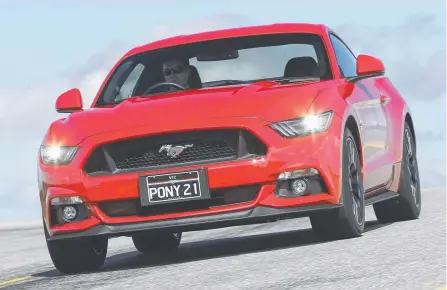  ??  ?? The Mustang has exceeded expectatio­ns for Ford in Australia with sales figures climbing.