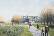  ??  ?? An artist’s impression of how the new university building will look.