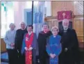  ??  ?? Guests at the church union service were, left to right, Maureen MacKinnon, Rev Angus Morrison, Marilyn Shedden, Rev Valerie Watson, Rev Anne McIvor and Dr Chris Brett.