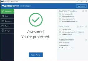  ??  ?? Anti-ransomware solutions such as Malwarebyt­es are a reliable go-to for extra protection from unsavoury software, but they’re not foolproof