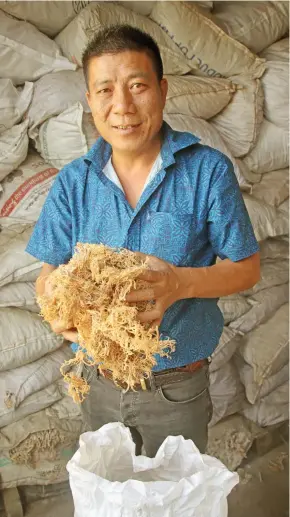  ?? Photo: Ministry of Fisheries ?? Jack Fong has been buying dried seaweed from as far as Vanua Levu at $1.50 per kilogramme. He believes that our coastal communitie­s have greater potential in growing the seaweed industry.