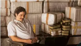  ??  ?? Wagner Moura as drug lord Pablo Escobar in hit Netflix drama Narcos