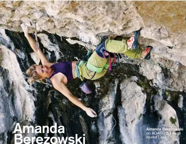  ??  ?? Amanda Berezowski on ADATO 5.14b at Horne Lake