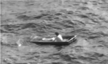  ?? United States Coast Guard ?? Charles Gregory removed his boat’s motor to keep the boat afloat and even used his swimming trunks to flag down help. Photograph: