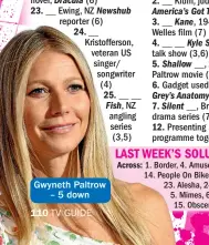  ??  ?? Gwyneth Paltrow – 5 down