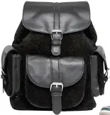  ?? Shearling backpack, £38, asos.com ??