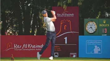  ?? Courtesy: Organiser ?? Niklas Lemke in action at Al Hamra Golf Club in Ras Al Khaimah yesterday.