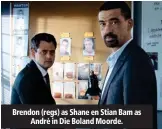  ??  ?? Brendon (regs) as Shane en Stian Bam as André in Die Boland Moorde.