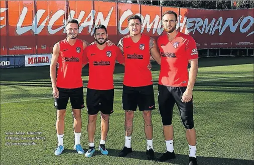  ??  ?? Saúl, Koke, Giménez y Oblak, los capitanes del curso pasado.