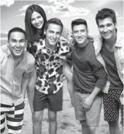  ?? PHOTO PROVIDED ?? From left: Carlos Pena, Victoria Justice, Kendall Schmidt, Logan Henderson and James Maslow.