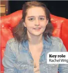  ??  ?? Key role Rachel Wright