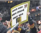  ??  ?? Vegas fans have been loud and electric at T-Mobile Arena this season, making it one of the toughest venues in the NHL.