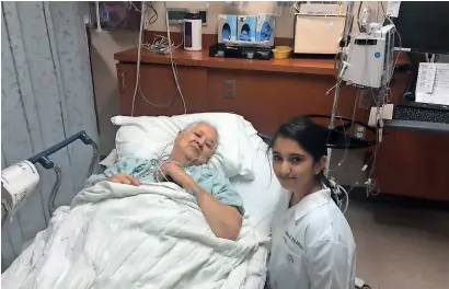  ?? Supplied photo ?? Maria Mohammad Falaknaz spent one month as a volunteer at University of Texas MD Anderson Cancer Centre. —