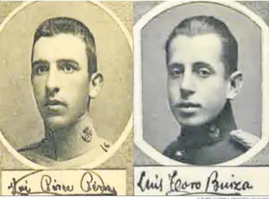  ?? ÁLBUMES ACADEMIA INFANTERÍA DE TOLEDO ?? Cadetes José Pérez Pérez (1919) y Luis de Toro Buiza (1917).