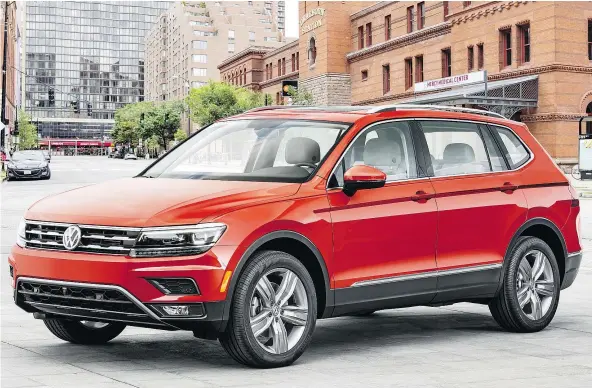  ?? — PHOTOS: VW CANADA ?? The all-new 2018 Volkswagen Tiguan is promised to be faster off the line and slower to guzzle down fuel.