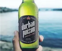  ??  ?? CONSUMERS can now buy weed-flavoured products, such as Durban Poison Cannabis Lager, off the shelf at retail outlets.