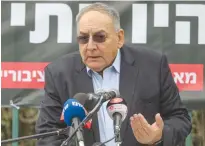  ?? (Marc Israel Sellem/The Jerusalem Post) ?? ZEEV ROTSTEIN addresses the media at a healthcare workers’ protest earlier this year.