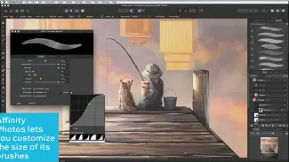  ??  ?? Affinity Photos lets you customize the size of its brushes