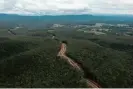  ?? Photograph: Mark Trent/The Guardian ?? The Mountain Valley pipeline, a key energy priority for Joe Manchin, under constructi­on in Montgomery county, Virginia.