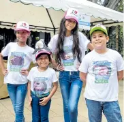  ??  ?? Los jefes de campaña: Ámbar Ordosgoiti­a Díaz, Flavia de la Cruz Acevedo, Valentina Meléndez Albarracín y Anthony de la Cruz Acevedo.