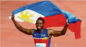  ??  ?? Filipino athlete Eric Shauwn Cray is down to compete in both the 100m and 400m hurdles at the KL SEA Games. In a bind: