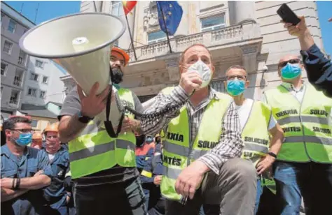  ?? CARLOS CASTRO / EP ?? Una protesta de los trabajador­es de Alcoa celebrada este verano en Lugo