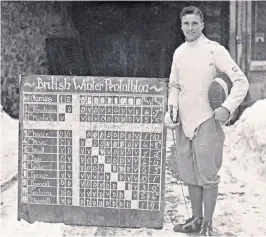  ??  ?? Spencer: above, the British Winter Pentathlon Champion; right, in Salerno in 1945