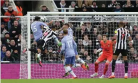  ?? Scott Heppell/Reuters ?? Adam Smith scores an own goal to hand Newcastle victory over Bournemout­h. Photograph: