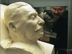  ?? PHOTOS: AP ?? A death mask of Joseph Stalin, who executed a Russian statistici­an for returning a smaller population than Stalin “knew” or expected.